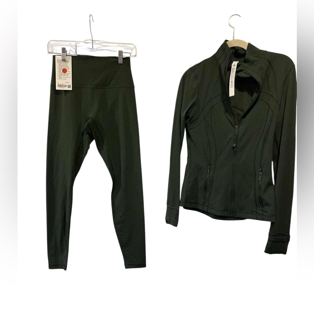 Nwt Lululemon Legging Set Rainforest Green Size: 8